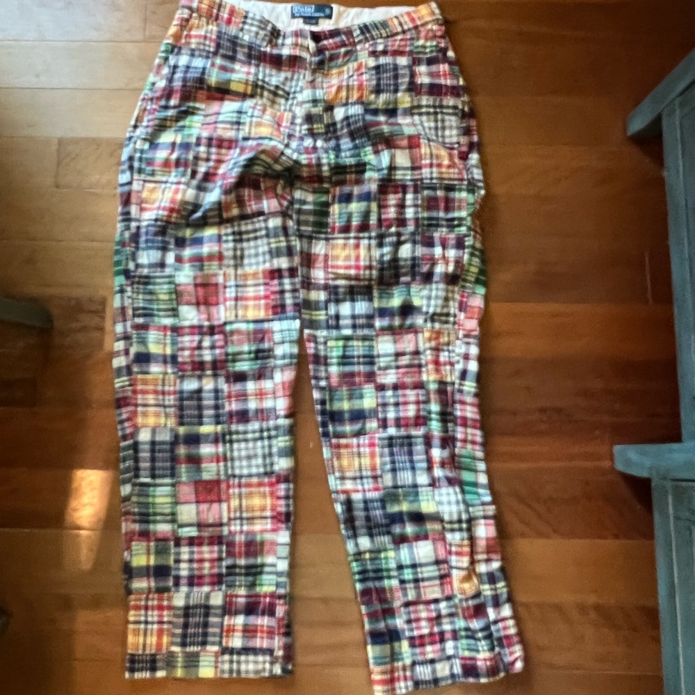 Polo Ralph Lauren Men's Madras
Patchwork Cotton Pants 34/32 - Picture 2 of 11
